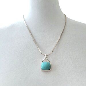 Sterling Silver Turquoise Pendant Necklace | 925 Mexico
